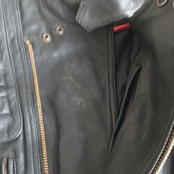 Black Leather Women's Jacket - Picture 8 of 12